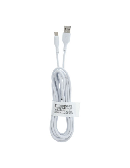 Câble USB - Type C 2.0 C279 3 metres BLANC