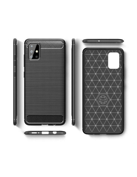 COQUE FORCELL- CARBON pour SAMSUNG Galaxy A71 5G NOIR