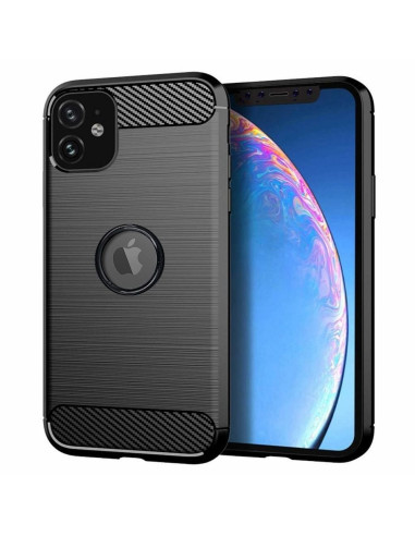 COQUE FORCELL - CARBON pour IPHONE 12 MINI NOIR