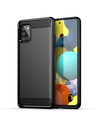 COQUE FORCELL- CARBON pour SAMSUNG Galaxy A51 5G NOIR