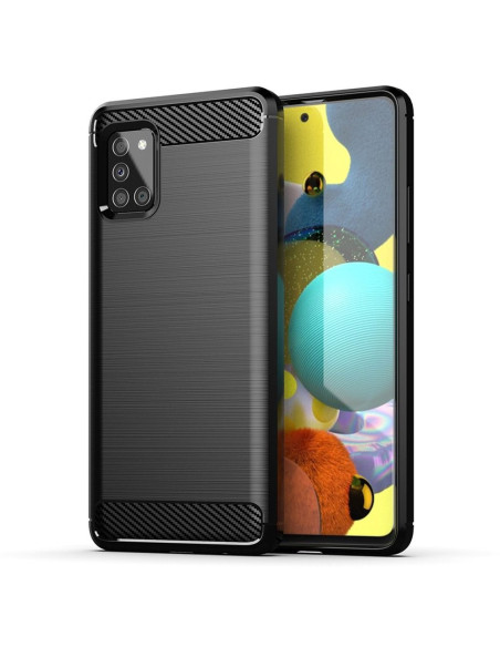COQUE FORCELL- CARBON pour SAMSUNG Galaxy A51 5G NOIR