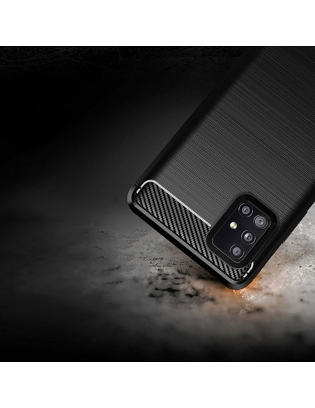 COQUE FORCELL- CARBON pour SAMSUNG Galaxy A51 5G NOIR