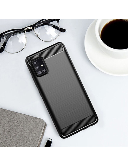 COQUE FORCELL- CARBON pour SAMSUNG Galaxy A51 5G NOIR