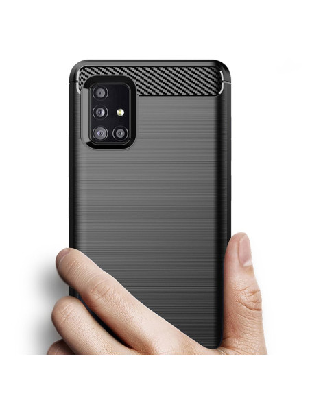 COQUE FORCELL- CARBON pour SAMSUNG Galaxy A51 5G NOIR