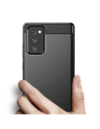COQUE FORCELL - CARBON pour SAMSUNG Galaxy NOTE 20 NOIR