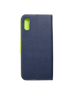 Etui Fancy Book pour XIAOMI Redmi 9A bleu marinepourcitron vert 2