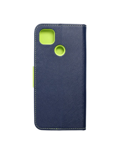 Etui Fancy Book pour XIAOMI Redmi 9C bleu marinepourcitron vert