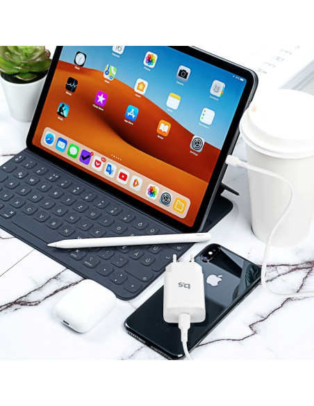 Chargeur secteur pour iPhone X/11/12/13/14 18W avec charge PD avec câble détachable Blue Star