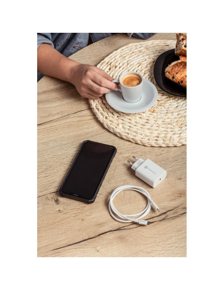 Chargeur secteur Forcell avec câble USB type C et câble Lightning - 3A 20W avec fonction de charge PD et QC 4.0