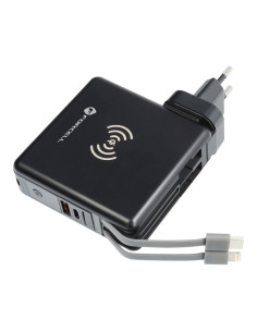 Chargeur multifonctions Forcell 5en1 20W PD avec ports type C/lightning, power bank 10000mAh et chargement sans fil 15W 2