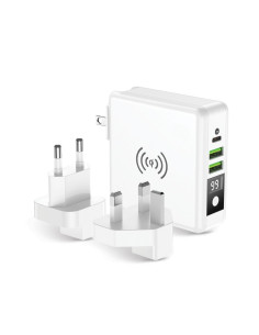 Chargeur multifonctions Forcell 4en1 15W avec ports USB/USB type C, power bank 8000mAh et chargement sans fil 2