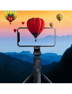 Perche selfieavec telecommande bluetooth tripod noir SSTR-12 2