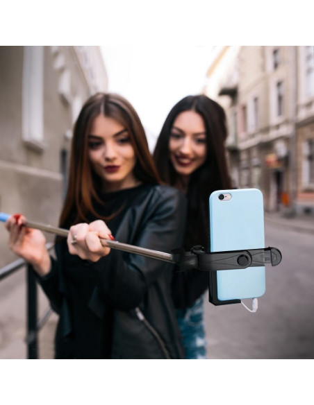 Perche selfieavec telecommande bluetooth tripod noir SSTR-12