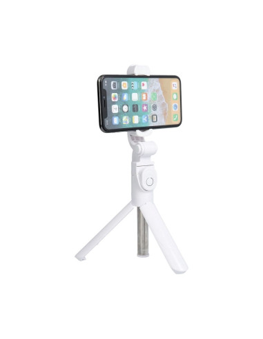 Perche selfieavec telecommande bluetooth tripod blanc SSTR-12