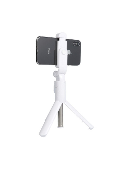 Perche selfieavec telecommande bluetooth tripod blanc SSTR-12