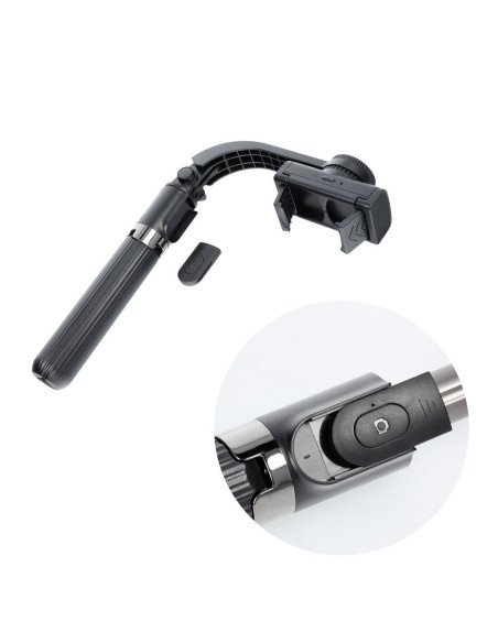 Perche selfie avec telecommande bluetooth tripod GIMBAL noir SSTR-L08