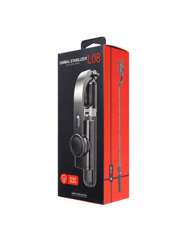Perche selfie avec telecommande bluetooth tripod GIMBAL noir SSTR-L08
