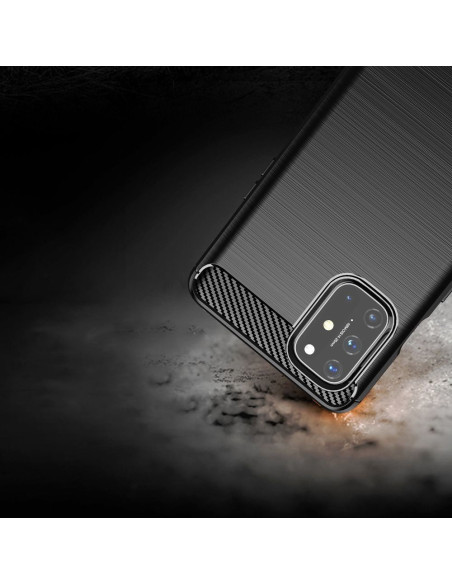 COQUE FORCELL - CARBON pour OPPO A52 2020 NOIR