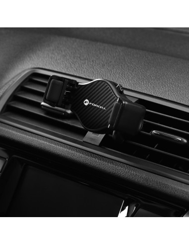 FORCELL support voiture CARBON H-CF509 sur la grille de ventilation