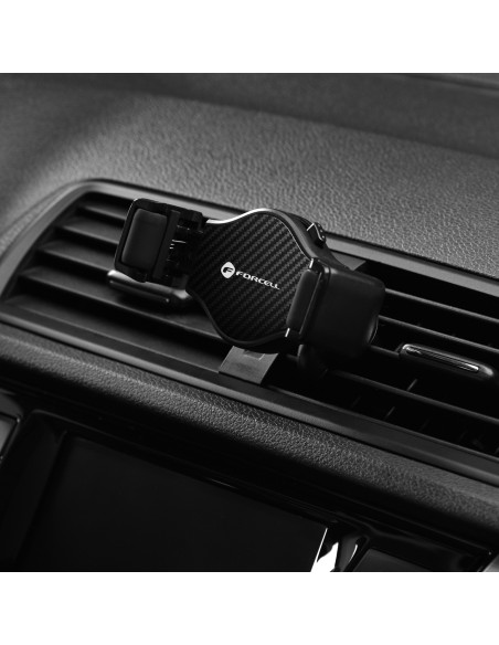 FORCELL support voiture CARBON H-CF509 sur la grille de ventilation