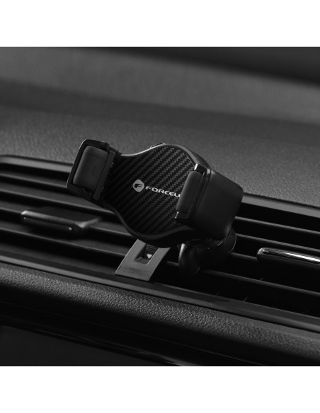FORCELL support voiture CARBON H-CF509 sur la grille de ventilation