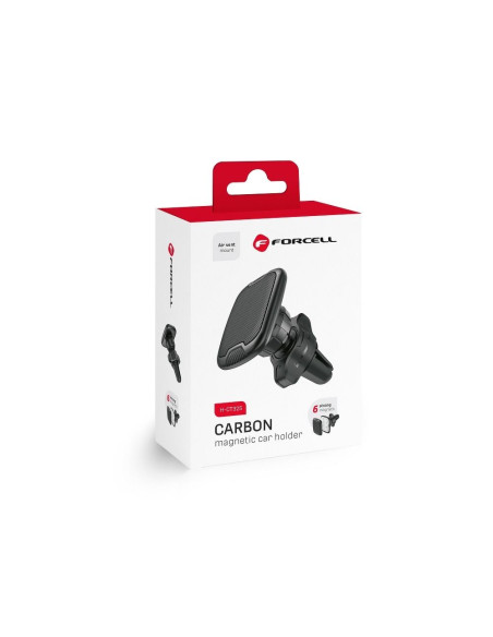 FORCELL support voiture magnétique CARBON H-CT325 sur la grille de ventilation