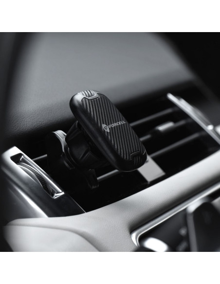 FORCELL support voiture magnétique CARBON H-CT325 sur la grille de ventilation