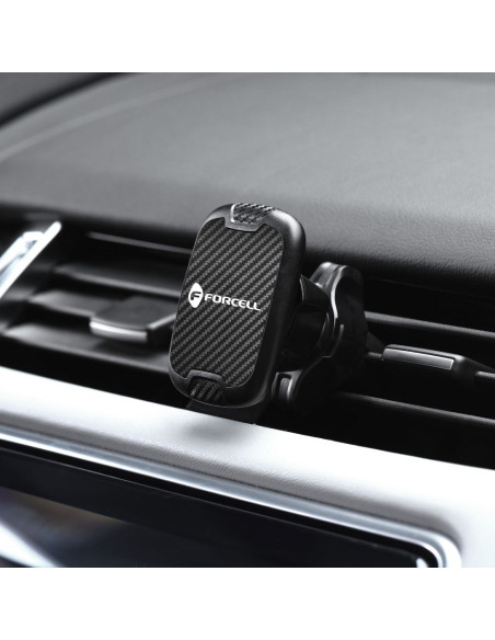 FORCELL support voiture magnétique CARBON H-CT325 sur la grille de ventilation