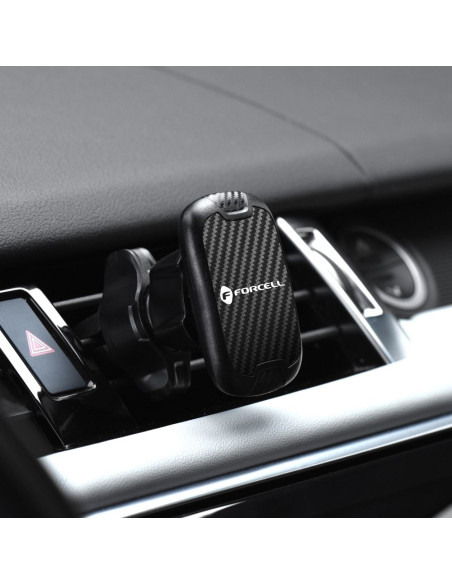 FORCELL support voiture magnétique CARBON H-CT325 sur la grille de ventilation