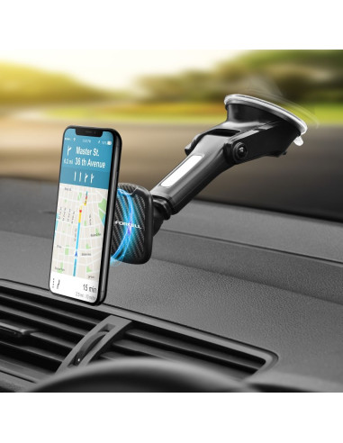 FORCELL support voiture magnetique sur la vitre CARBON H-CT327