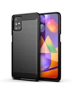 COQUE FORCELL- CARBON pour SAMSUNG Galaxy M31s NOIR