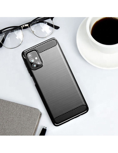 COQUE FORCELL- CARBON pour SAMSUNG Galaxy M31s NOIR
