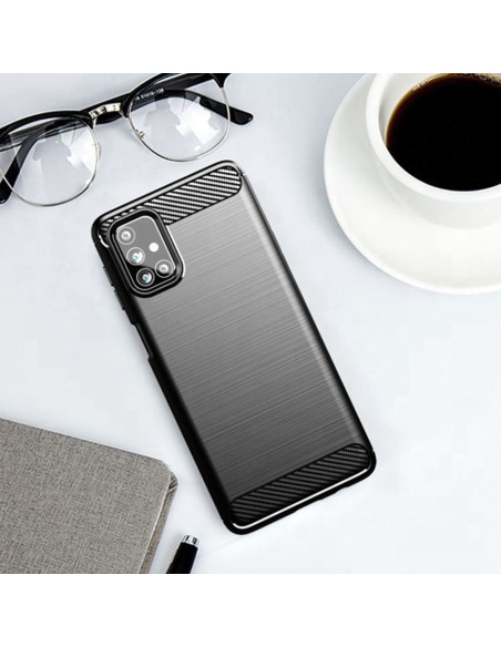 COQUE FORCELL- CARBON pour SAMSUNG Galaxy M31s NOIR