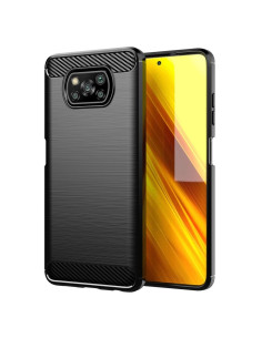 COQUE FORCELL - CARBON pour XIAOMI POCO X3 NOIR