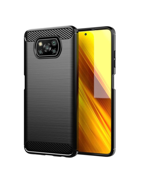 COQUE FORCELL - CARBON pour XIAOMI POCO X3 NOIR