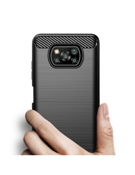 COQUE FORCELL - CARBON pour XIAOMI POCO X3 NOIR
