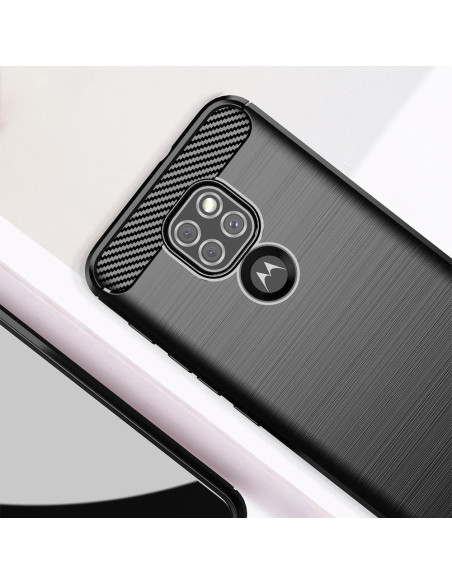 COQUE FORCELL - CARBON pour MOTOROLA Moto G9 PLAY / E7 PLUS NOIR