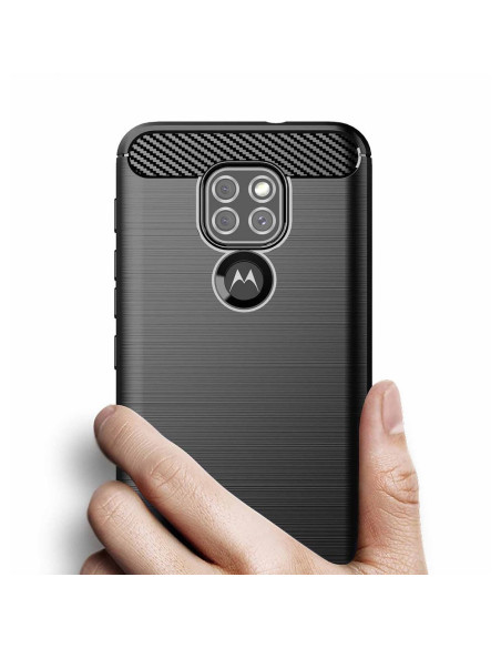 COQUE FORCELL - CARBON pour MOTOROLA Moto G9 PLAY / E7 PLUS NOIR