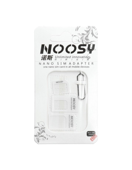 Kit d"adaptateurs Nano Sim/Micro,Micro Sim et Nano/Sim (NOOSY 3en1)
