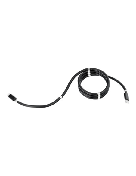 Câble Type C pour iPhone Lightning 8-pin Power Delivery PD18W enroulement magnetique 3A C673 noir 1m