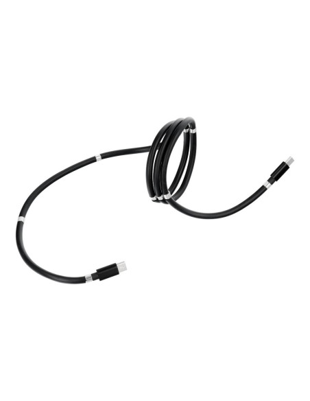 Câble Type C toType C Power Delivery enroulement magnetique 3A C676 noir 1m