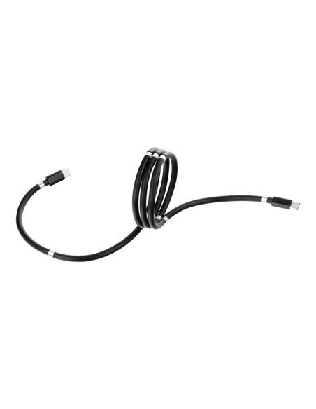 Câble Type C toType C Power Delivery enroulement magnetique 3A C676 noir 1m