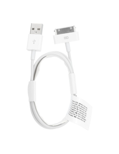 Câble USB pour iPhone 30-pin (iPhone 4) 1A C606 blanc 1m