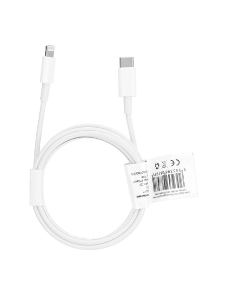 Câble Type C pour iPhone Lightning 8-pin Power Delivery PD18W 2A C973 blanc 2m