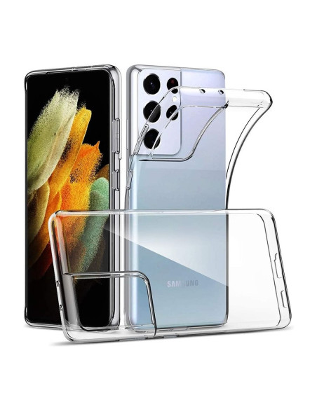 Coque BACK CASE Ultra Slim 0,3mm pour SAMSUNG Galaxy S21 Ultra TRANSPARENT