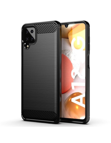 COQUE FORCELL- CARBON pour SAMSUNG Galaxy A12 NOIR