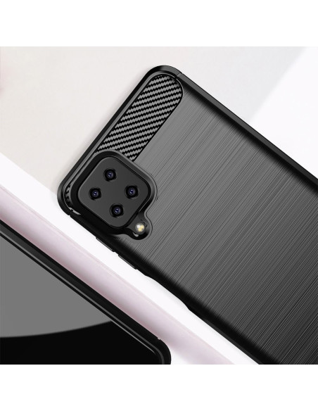 COQUE FORCELL- CARBON pour SAMSUNG Galaxy A12 NOIR