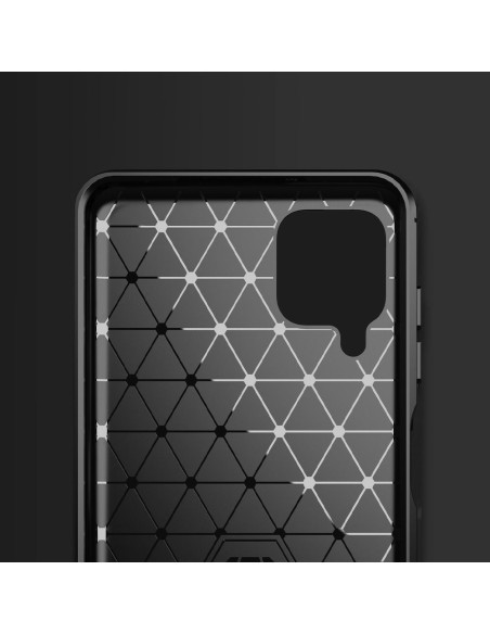 COQUE FORCELL- CARBON pour SAMSUNG Galaxy A12 NOIR