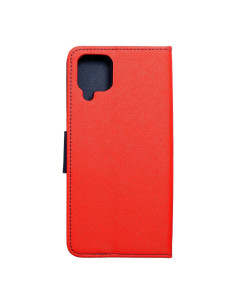 Etui Fancy Book pour SAMSUNG A12 rouge / bleu marine 2