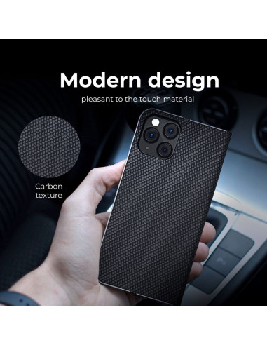 Etui LUNA Carbon pour Xiaomi Redmi 9AT / Redmi 9A noir